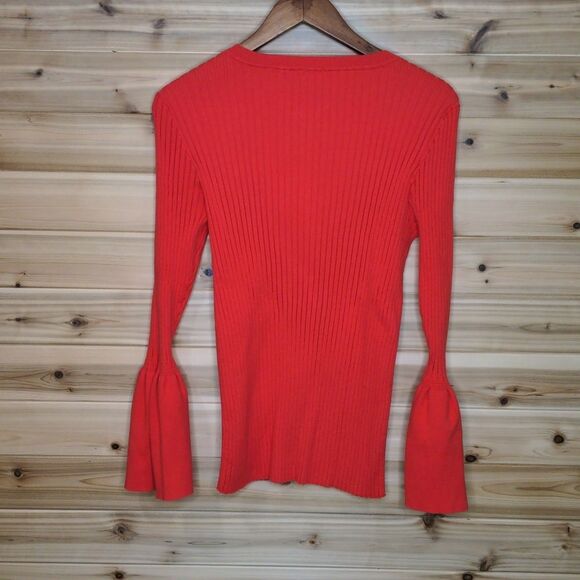 CAbi Vibrant Red Bell Sleeve Cardigan - Picture 6 of 12